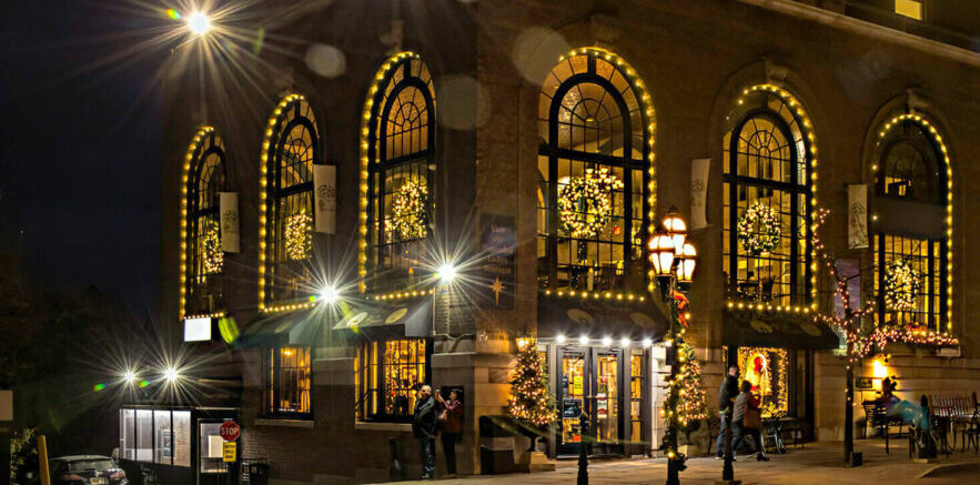 The Historic Hotel Bethlehem decorated for Christmas