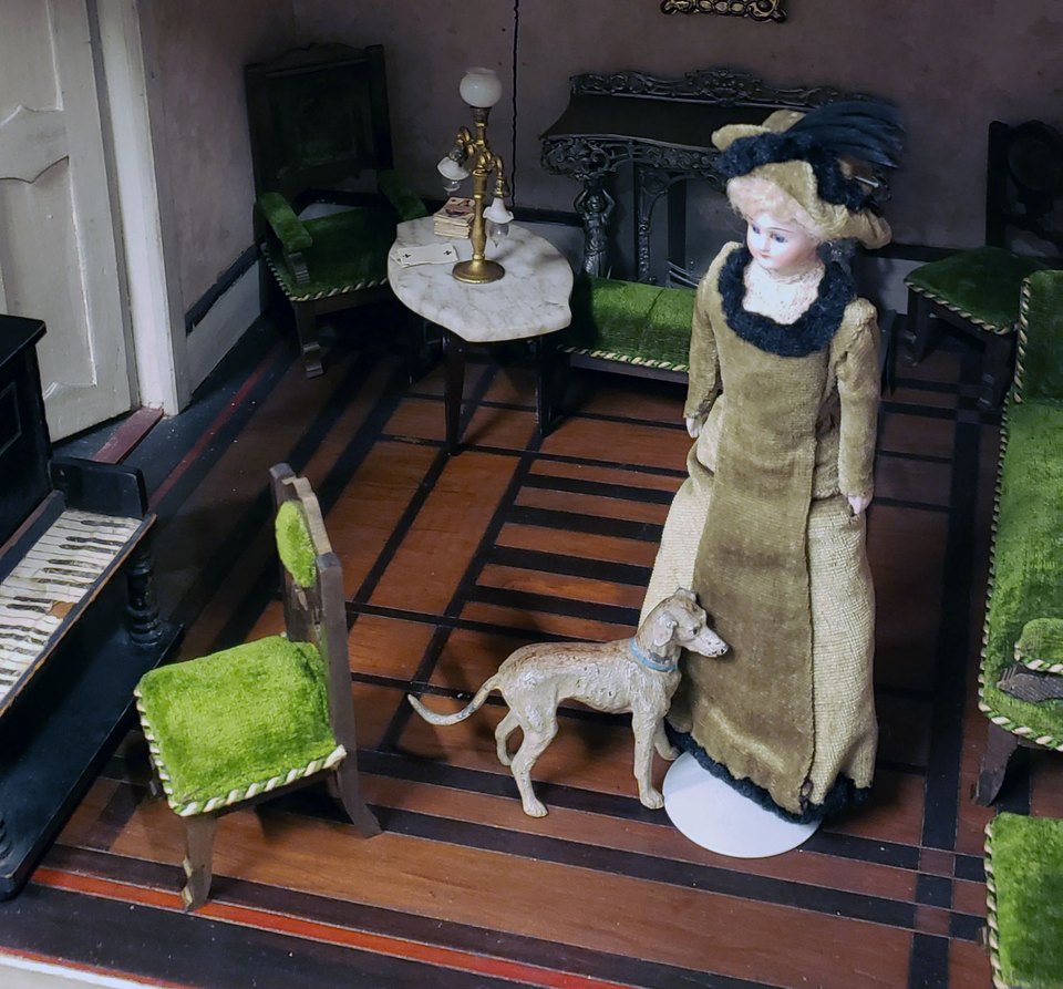 There are two Mystery Houses in Art of the Dollhouse exhibition in Bethlehem, PA. The manufacturer is unknown.