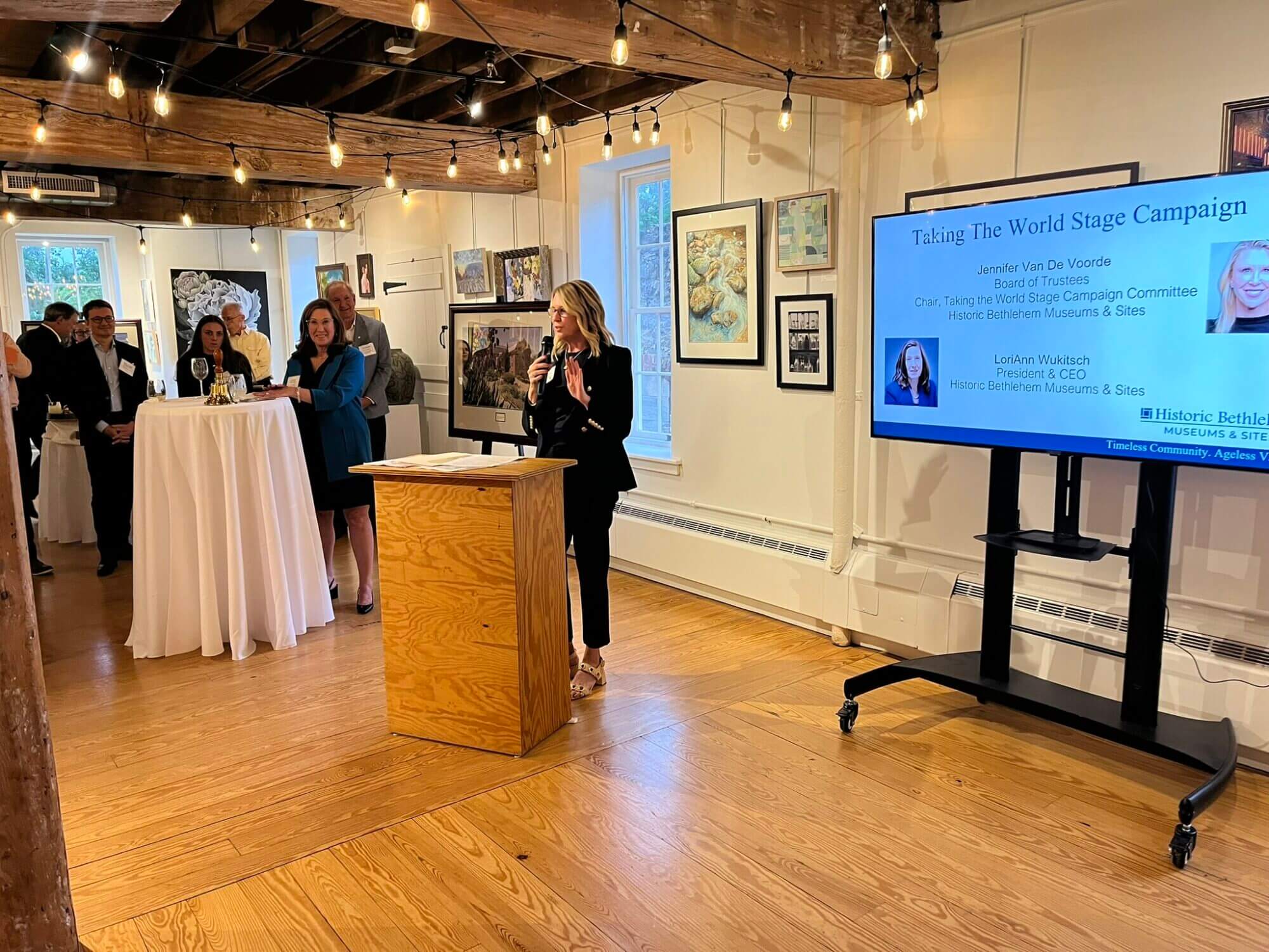 Jennifer Van De Voorde presenting at the CEO event