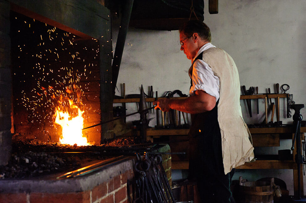 Blacksmith working